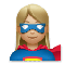 Woman Superhero- Medium-Light Skin Tone emoji on LG